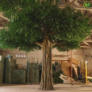 厂家直销装饰假树大型室内景观树仿真榕树用高端仿真大榕树