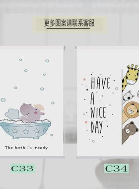 s83v批发厕所简易免打孔防水浴室卫生间防走光遮挡帘小窗户短窗帘