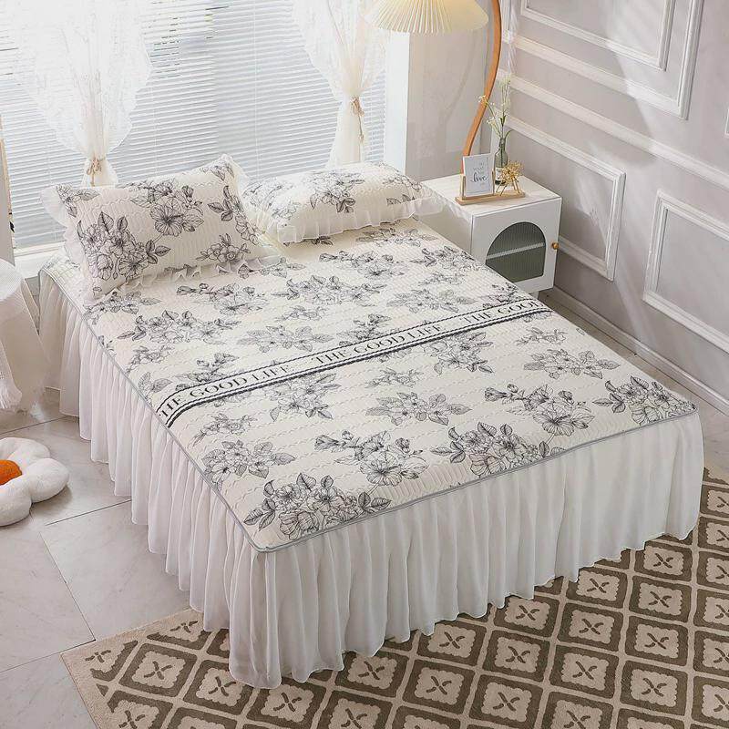 空调冰丝凉席三件套四床单床笠款夏季儿童可水洗单人乳胶席子凉垫