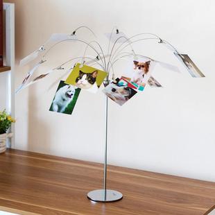 源头厂家名片创意金属桌面定制照片广告展示架