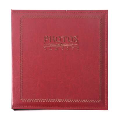 pu革皮面刺绣相片册手工相册定制diy5寸7寸8寸粘胶相册家庭收集册