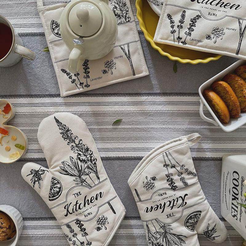 f606烤箱手套纯棉餐垫隔热方巾六件厨房大套装随手礼暖房礼,五金/工具,隔热手套,淘宝优惠券,粉丝福利购,淘宝优惠卷