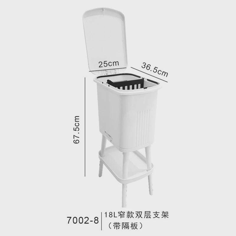 厨房双层垃圾桶家用厨余收纳大容量干湿分离分类垃圾箱夹缝垃圾桶