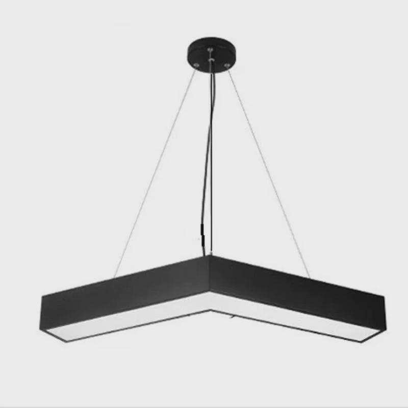 办公室吊顶造型灯具商铺健身房走廊过道箭头V形创意LED办公吊线灯