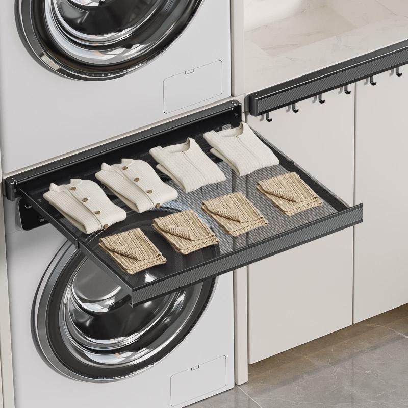 洗衣机烘干机晾衣架隐形抽拉阳台多功能抽屉拉篮裤抽裤架衣柜内置,基础建材,柜内裤架,淘宝优惠券,粉丝福利购,淘宝优惠卷