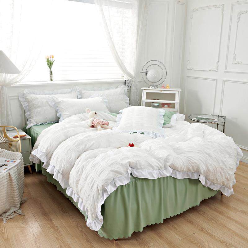 简约工艺公主床上四件套泡泡纱床罩水洗棉150/180被套罩床品,农机/农具/农膜,播种栽苗器/地膜机,淘宝优惠券,粉丝福利购,淘宝优惠卷