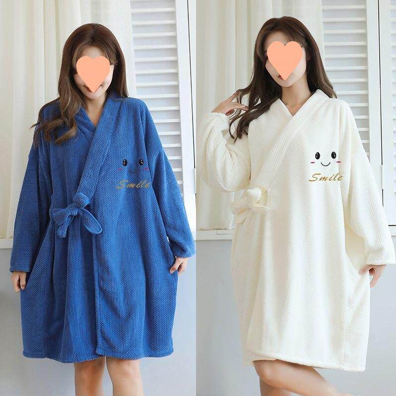 浴巾成人浴袍女可穿可裹加厚吸水女学生秋冬柔软速干洗澡浴衣