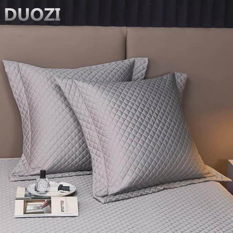 j6da140支长绒棉大抱枕枕套夹棉纯色靠垫50*50cm床品60*60*80一对