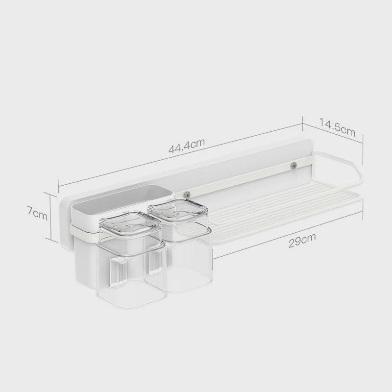 免打孔漱口杯架壁挂座牙刷架浴室儿童家用套装多功能卫生间置物架