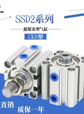 CKD型超紧凑气缸SSD2-L-20-5-10-15-20-25/30/35/40-N-D-W1 SSD2