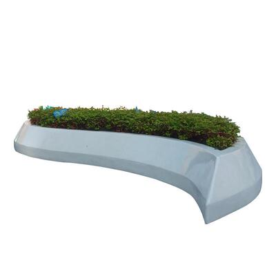 新款玻璃钢弧形树池异形商场简约休闲花箱组合园林景观花池厂家制