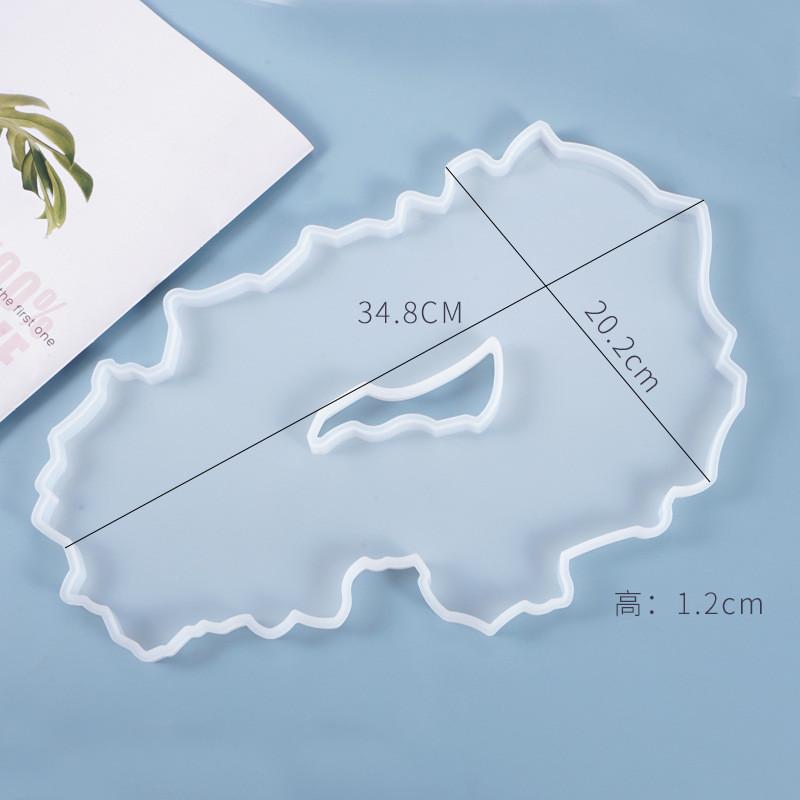虞美人diy水晶滴胶异形摆台模具果盘不规则杯垫大摆台硅胶模具