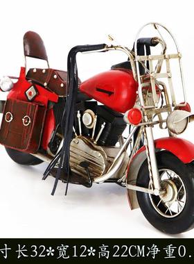 复古摩托车摆件创意家居客厅酒柜书架电视柜装饰品玄关桌面工艺品