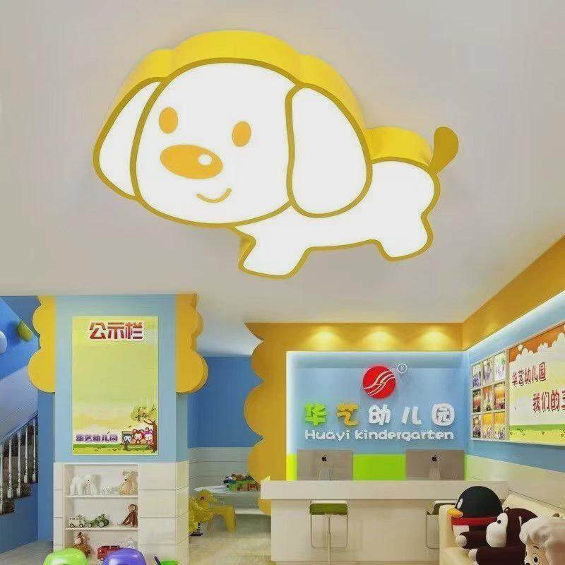 创意卡通狮子动物造型灯幼儿园教室走廊培训机构儿童乐园大象吊灯