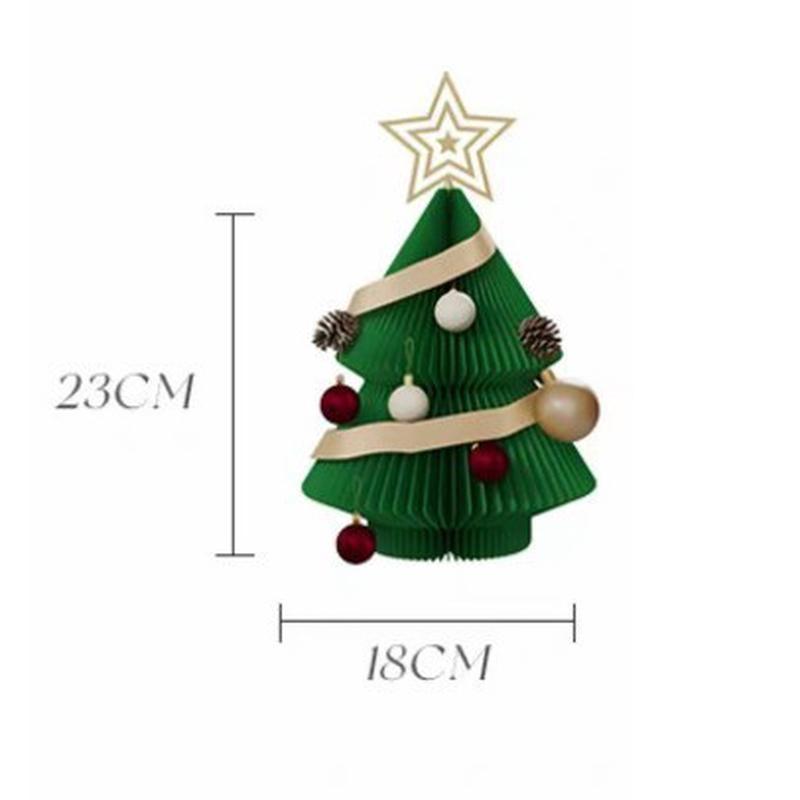 热销折叠纸圣诞树感氛围圣诞节装饰道具场景布置折叠圣诞树