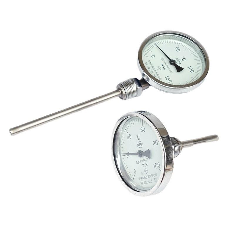 厂家直供双金属温度计wss401/411/501轴向万向径向型热套式不锈钢