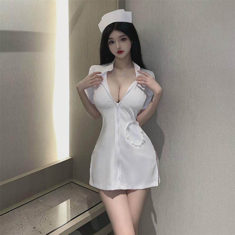 护士cos性感制服套装女纯欲角色扮演情调衣服暴露诱惑火辣qny内衣