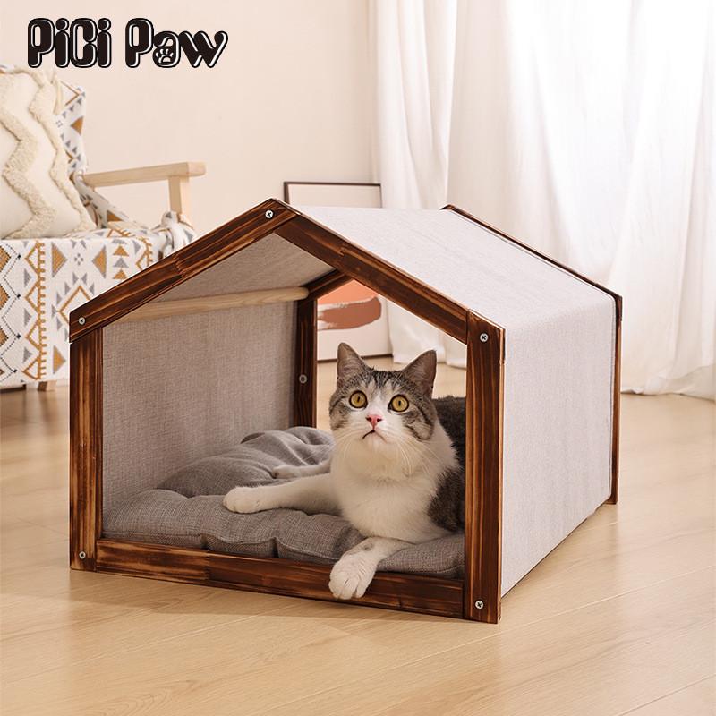 猫窝狗窝四季通用夏季猫咪床猫别墅小型犬宠物可拆洗狗房子木屋