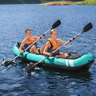 bestway65052双人皮划艇充气船加厚两人独木舟2人橡皮艇冲锋舟