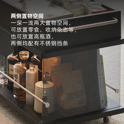 轻奢可升降实木茶几客厅家用小户型阳台茶台桌现代简约移动新款