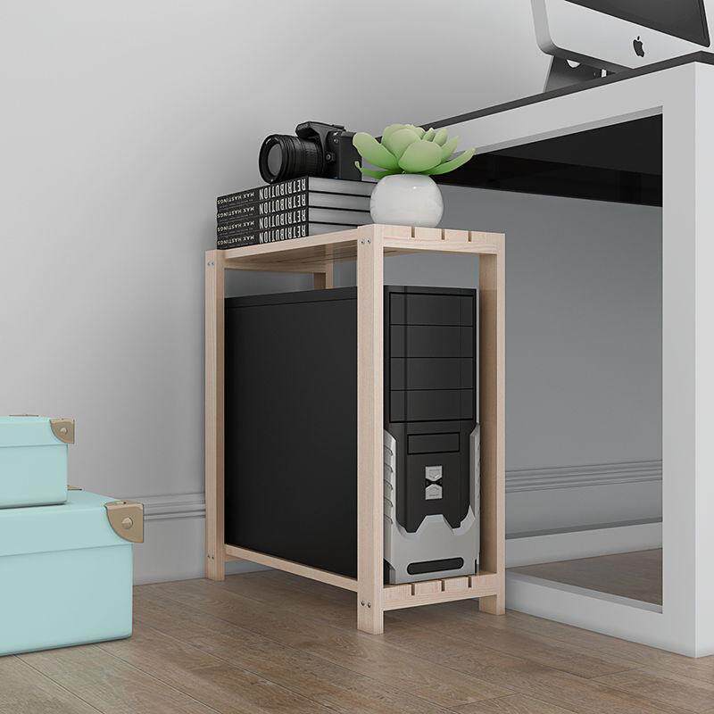 电脑主机托架实木双层电脑台式主机架可架箱家用机箱移动机箱底座