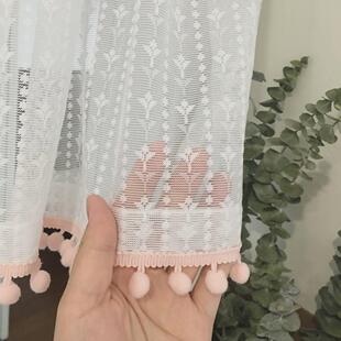 inc0成品美式厨房免打孔短帘小窗帘窗纱帘门帘柜子遮挡半帘半截