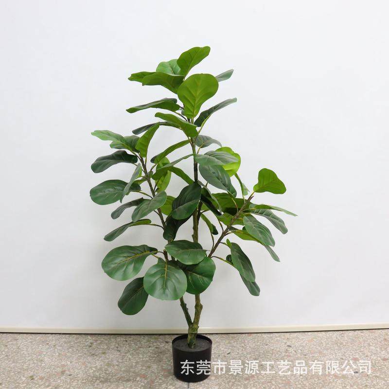 仿真植物琴叶榕盆栽北欧家居室内装饰摆件琴叶榕假树仿真绿植盆景
