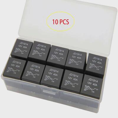 厂家汽车10件装30/40amp防水5针12v继电器开关jd1914货源继电器
