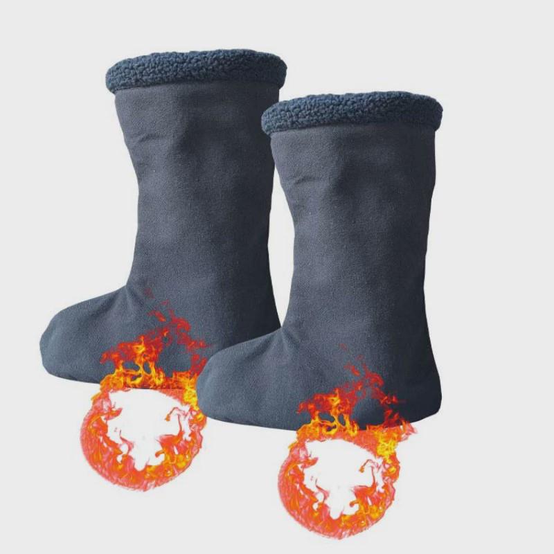 春秋冬季保暖雨鞋水鞋专用袜套劳保冷库矿井加绒加厚露营穿棉袜套