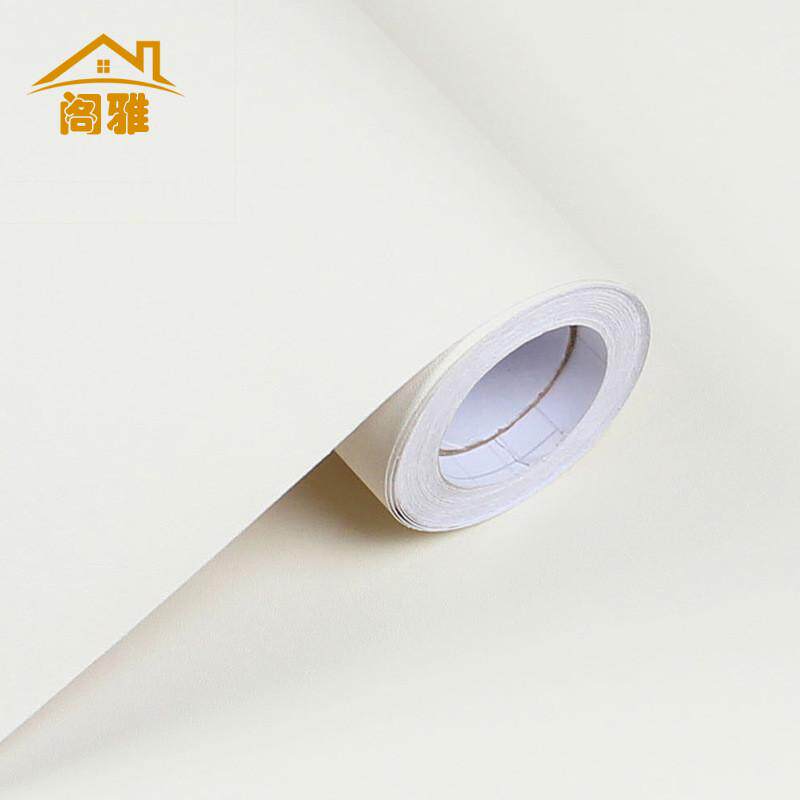 纯色PVC加厚墙纸自粘壁纸卧室背景墙壁装饰防水宿舍家具翻新贴纸