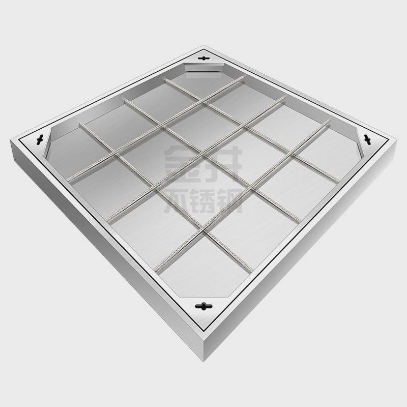 定制不锈钢井盖电力沟井盖板隐形装饰井盖长方形电力电缆装饰盖板