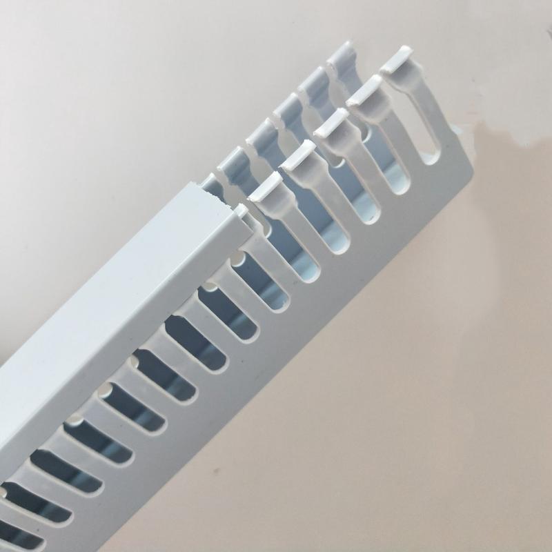 灰白色塑料行线槽方形阻燃绝缘配线槽电箱电气柜厂家走线槽pvc