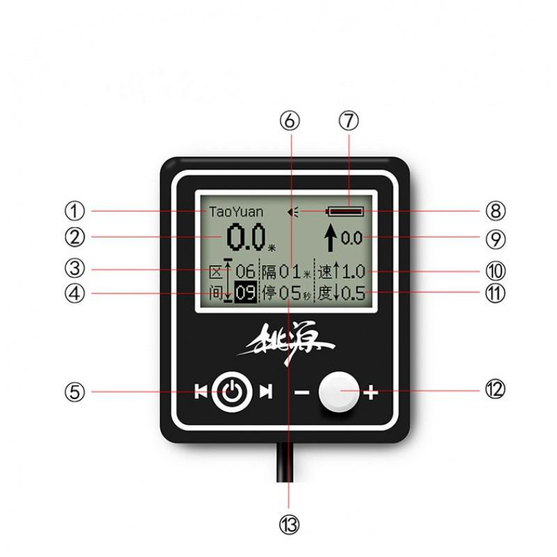 桃源纵横电动筏钓轮全金属缓降缓升数显渔轮计数伐钓微铅轮带背光