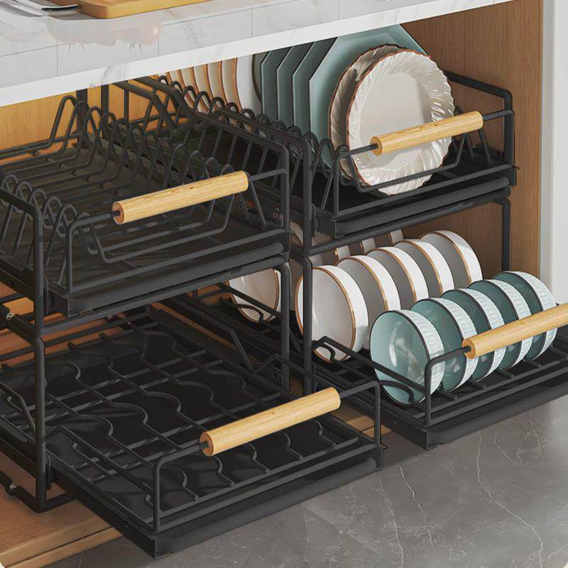 抽拉式碗碟收纳架橱柜碗架拉篮抽屉式厨房置物架碗盘盘子沥水,厨房/烹饪用具,碗架,淘宝优惠券,粉丝福利购,淘宝优惠卷