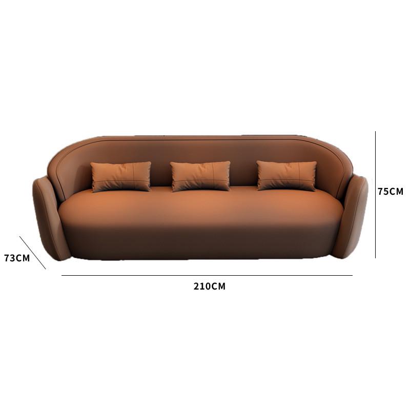 现代轻奢酒店皮艺沙发洽谈商务办公简约大堂休闲室休息区接待沙发