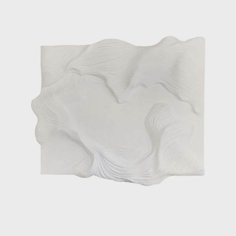 现代客厅沙发背景墙立体雕刻装饰画侘寂玄关高级挂画轻奢木雕壁画