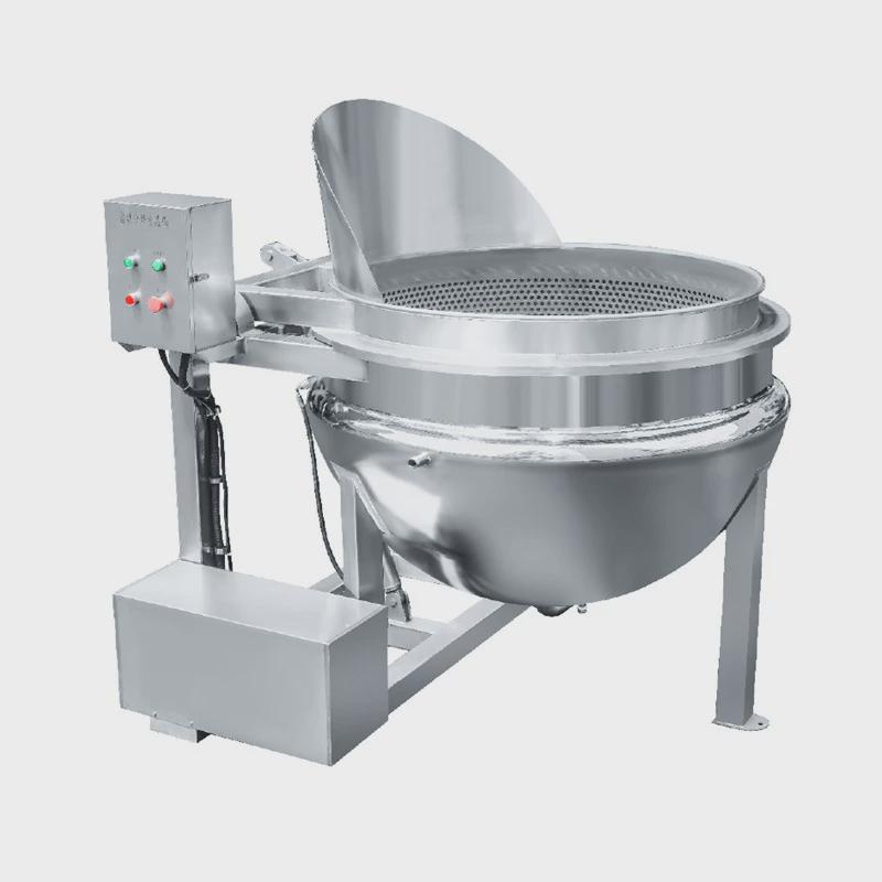 大型工厂用小龙虾卤煮设备电加热夹层锅白条鸡卤煮锅自动出料