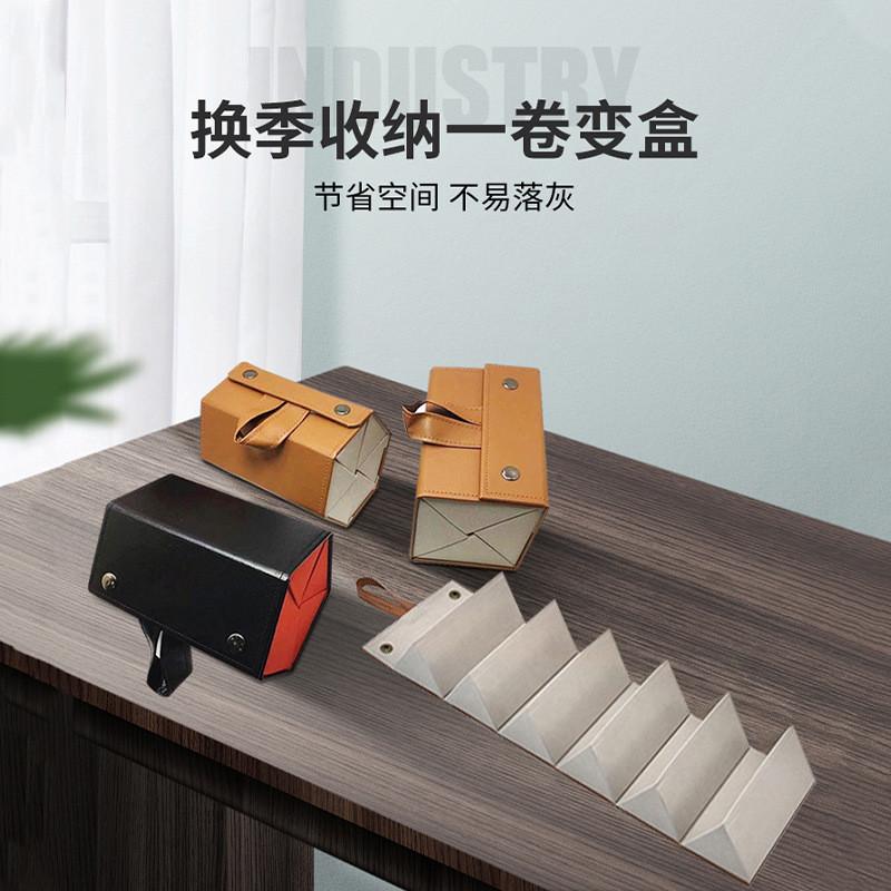 大号近视眼镜收纳盒旅游便携多格太阳镜墨镜盒皮革多联折叠眼镜盒
