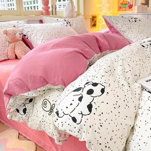 南通宿舍三件套桥家纺四件套a类水洗棉被套单件床单叠石床上用品