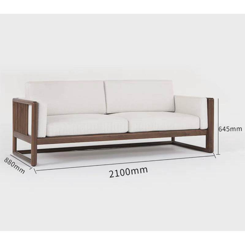 新中式实木沙发组合禅意原木大小户型简约现代民宿全实木客厅家俱