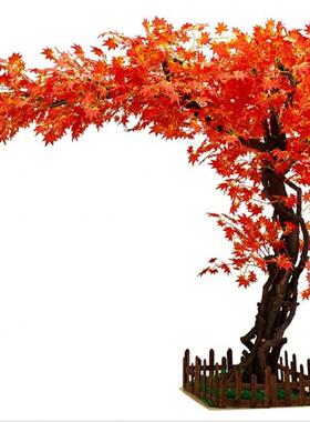 厂家直销仿真枫树红枫树仿真树假树人造装饰树商场商店婚庆摆放树