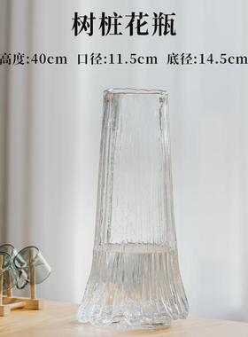 落地大花瓶富贵竹专用插花号客厅高级感桌面摆件雪柳马醉木摆设