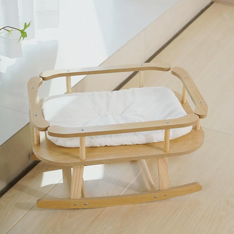 喵仙儿猫窝猫床木制宠物吊床四季猫夏季猫咪秋千简约大号可用摇床