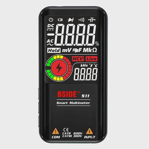 bside艾默s10彩屏万用表数字高精度烧防智能电工维修家用万能表