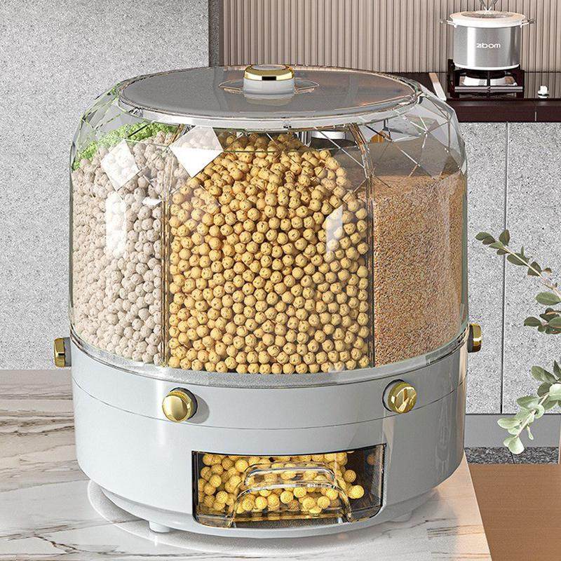 分格米桶旋转五谷杂粮装大米收纳盒家用防虫防潮密封放储米箱米缸,办公设备/耗材/相关服务,3D打印机配件,淘宝优惠券,粉丝福利购,淘宝优惠卷