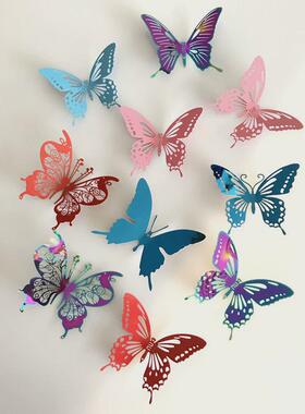 商场店铺开业吊饰彩色空中幼儿园挂饰金属蝴蝶珠宝店挂件田园走廊