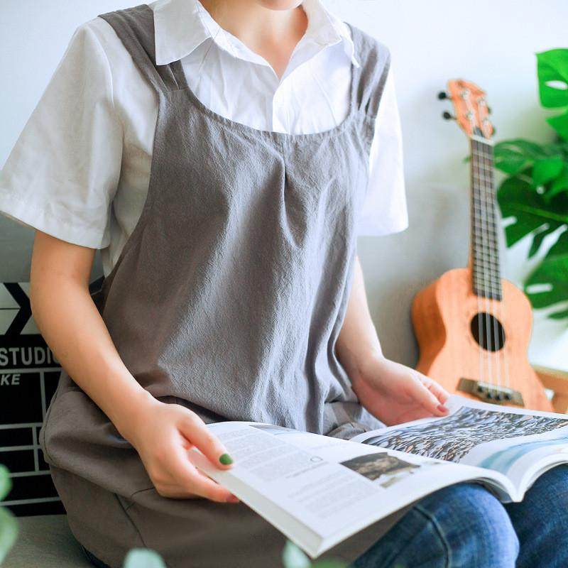 2025新款厨房围裙女麻透气定制logo印字上班花艺美甲店工作服男,家庭/个人清洁工具,围裙,淘宝优惠券,粉丝福利购,淘宝优惠卷