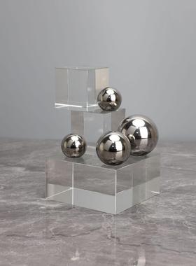 现代简约水晶狗水晶堆积怪球水晶样板售楼部家居书房软装饰品摆件