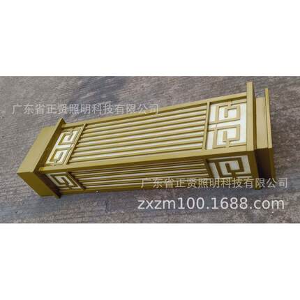 定制商场0.8/1米led户外壁灯金色云石仿墙壁灯回字纹防水防尘