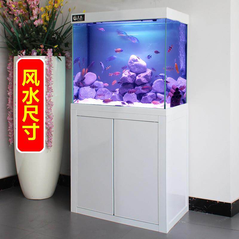 超白鱼缸小型客厅家用免换水创意生态懒人招财底滤鱼缸带柜子一体